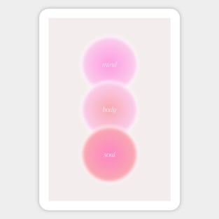 Mind Body Soul Pink Aura Sticker